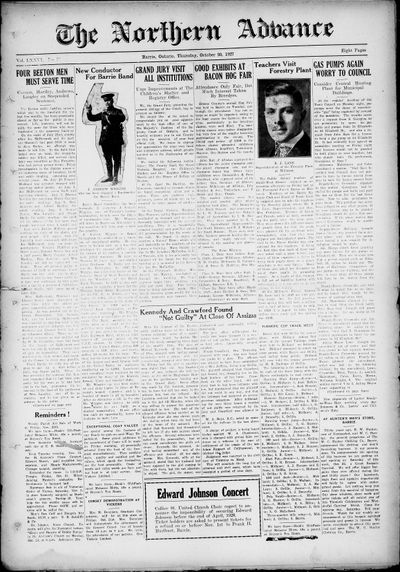 Northern Advance, 20 Oct 1927