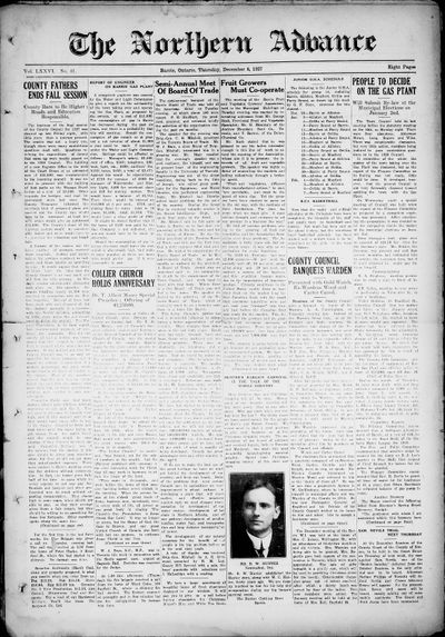 Northern Advance, 8 Dec 1927