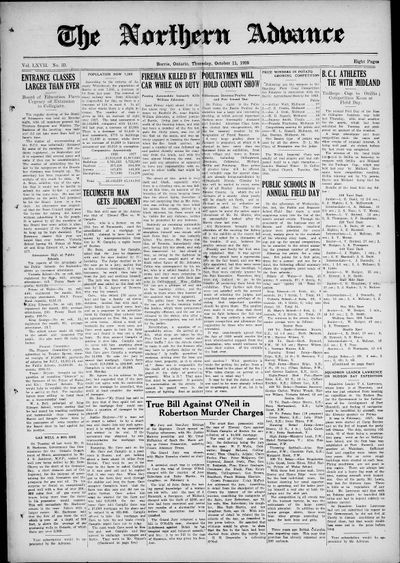 Northern Advance, 11 Oct 1928