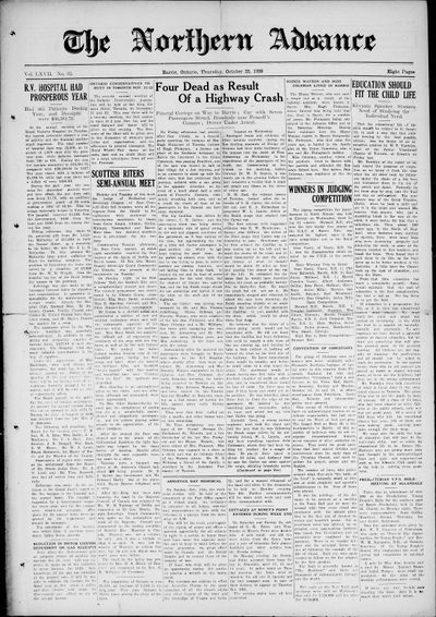 Northern Advance, 25 Oct 1928