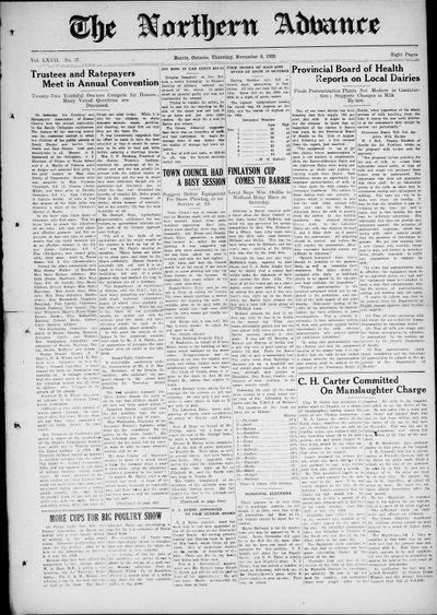 Northern Advance, 8 Nov 1928