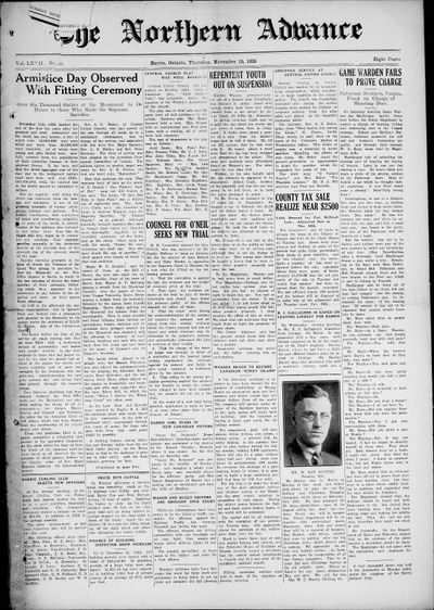 Northern Advance, 15 Nov 1928