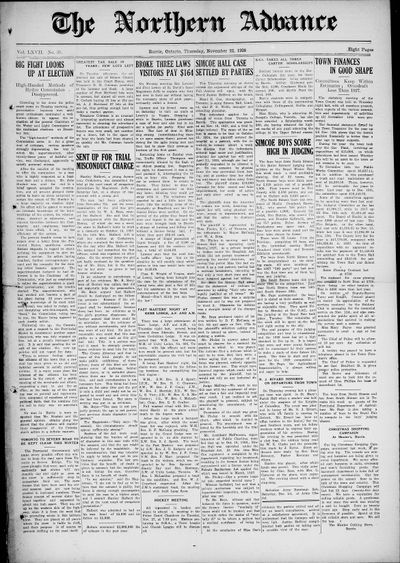 Northern Advance, 22 Nov 1928