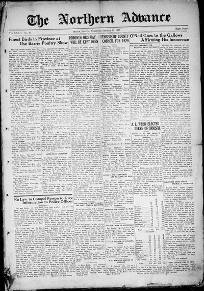 Northern Advance, 10 Jan 1929