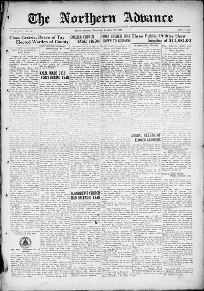 Northern Advance, 24 Jan 1929