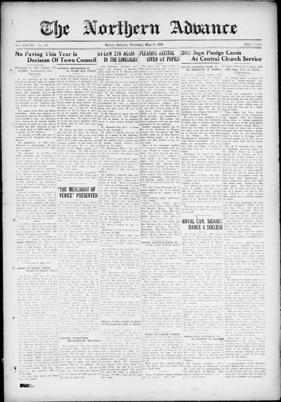 Northern Advance, 9 May 1929