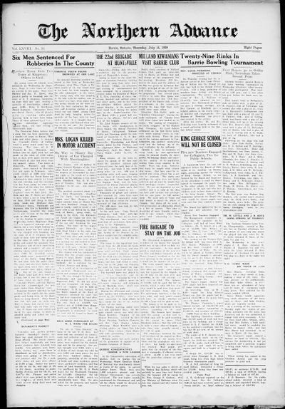 Northern Advance, 11 Jul 1929