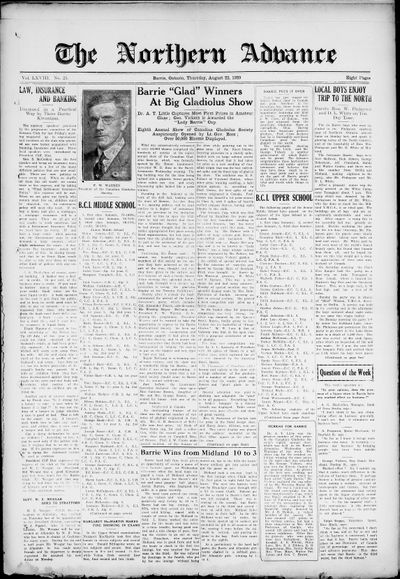 Northern Advance, 22 Aug 1929