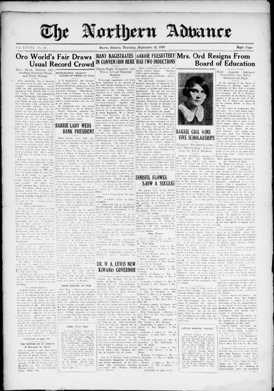 Northern Advance, 12 Sep 1929