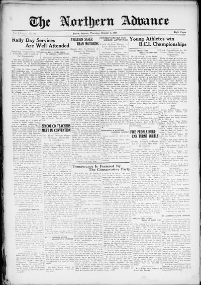 Northern Advance, 3 Oct 1929