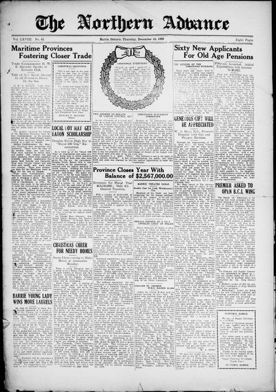 Northern Advance, 19 Dec 1929