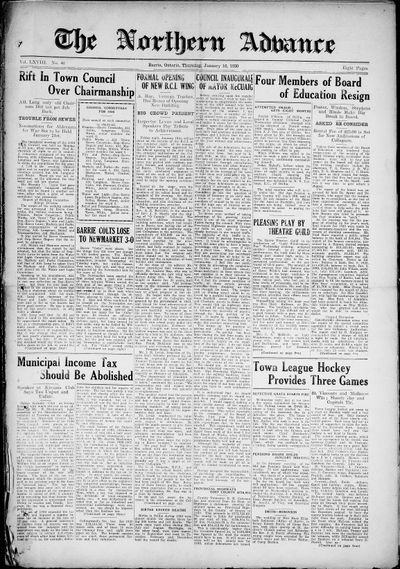 Northern Advance, 16 Jan 1930