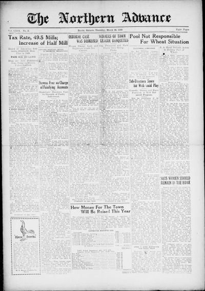 Northern Advance, 20 Mar 1930