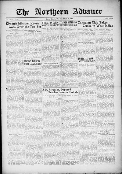 Northern Advance, 27 Mar 1930