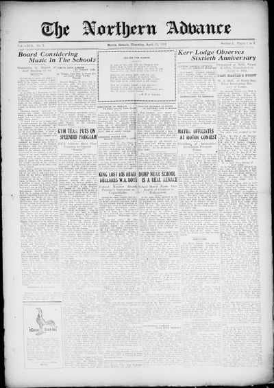 Northern Advance, 17 Apr 1930