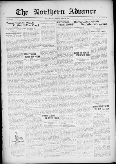 Northern Advance, 24 Apr 1930