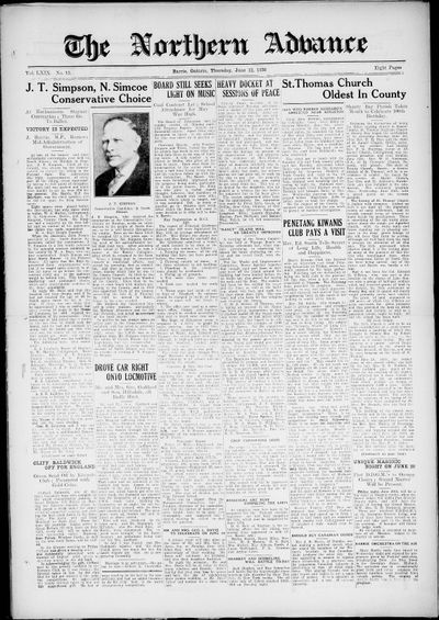 Northern Advance, 12 Jun 1930