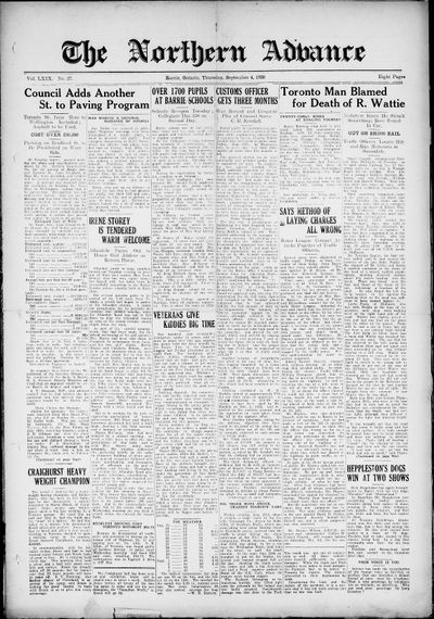 Northern Advance, 4 Sep 1930