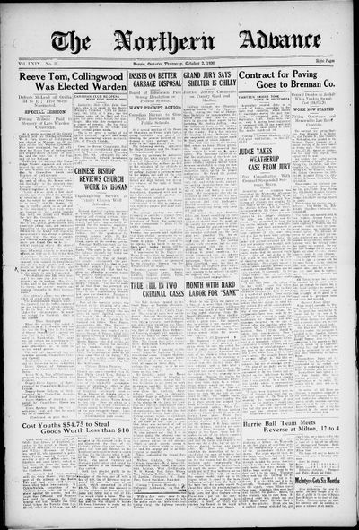 Northern Advance, 2 Oct 1930