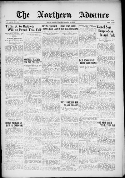 Northern Advance, 23 Oct 1930