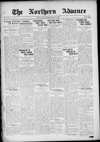 Northern Advance, 30 Oct 1930