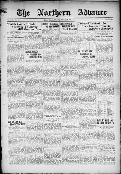 Northern Advance, 5 Feb 1931