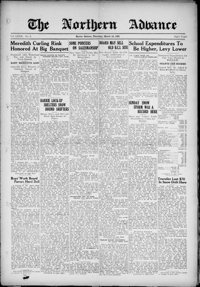 Northern Advance, 12 Mar 1931