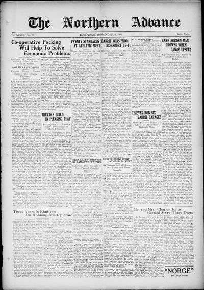 Northern Advance, 28 May 1931