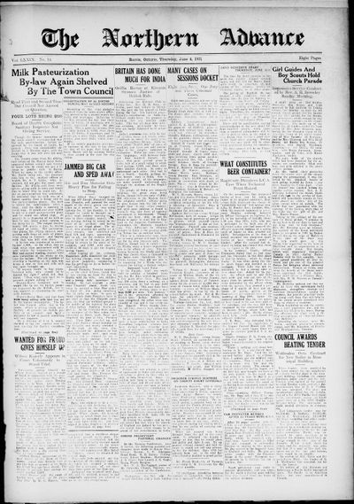 Northern Advance, 4 Jun 1931