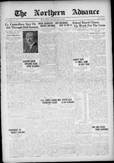 Northern Advance, 25 Jun 1931