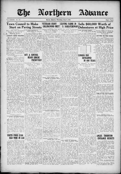 Northern Advance, 9 Jul 1931