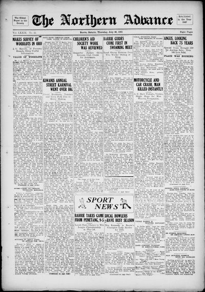 Northern Advance, 30 Jul 1931