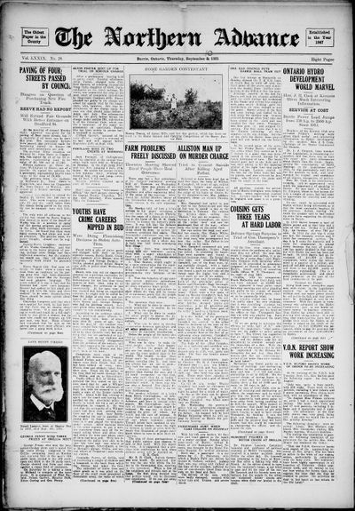 Northern Advance, 10 Sep 1931