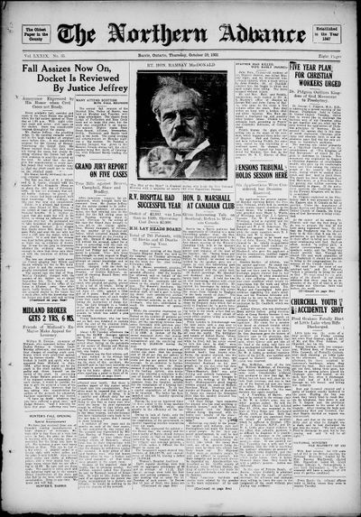 Northern Advance, 29 Oct 1931