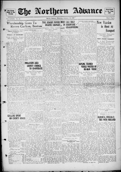 Northern Advance, 28 Jan 1932