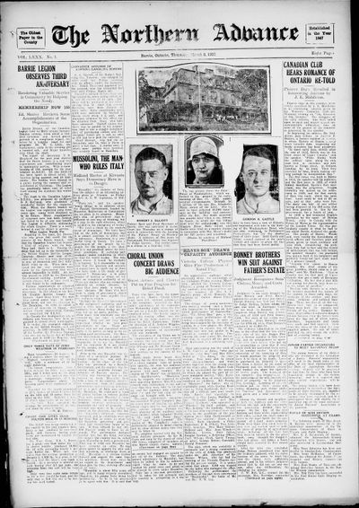 Northern Advance, 3 Mar 1932