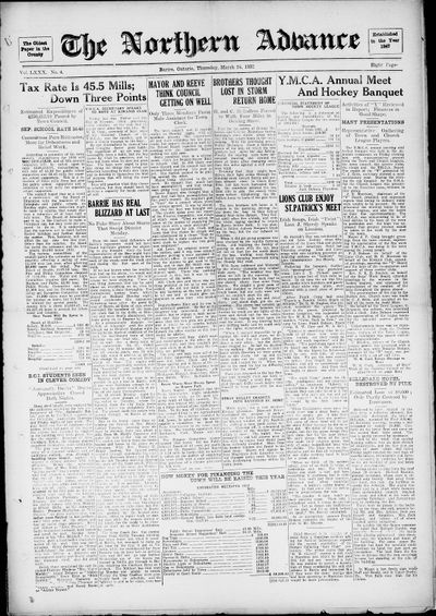 Northern Advance, 24 Mar 1932