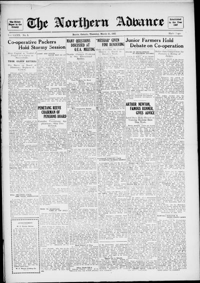 Northern Advance, 31 Mar 1932