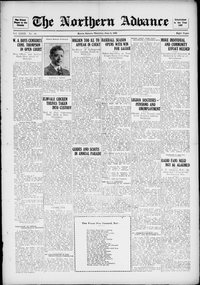 Northern Advance, 2 Jun 1932