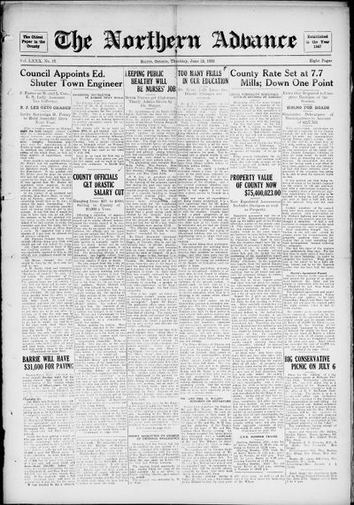 Northern Advance, 23 Jun 1932