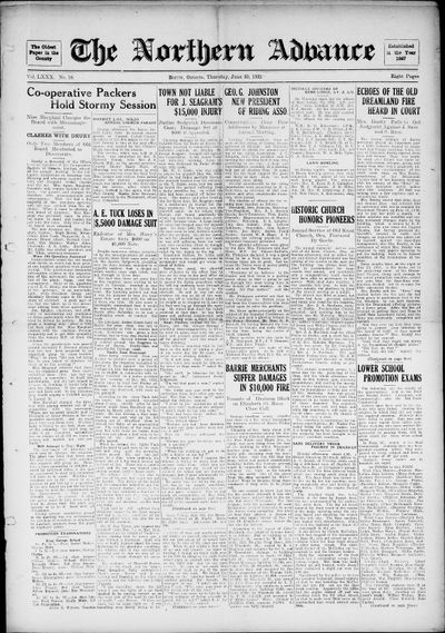 Northern Advance, 30 Jun 1932