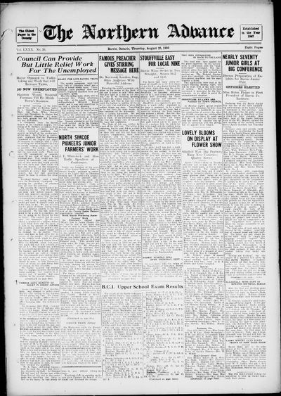 Northern Advance, 25 Aug 1932