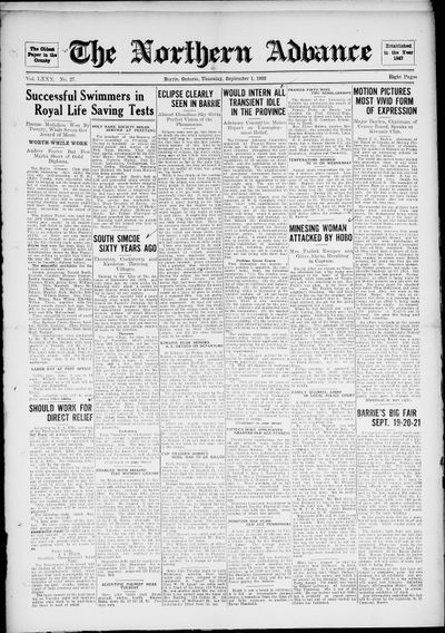 Northern Advance, 1 Sep 1932