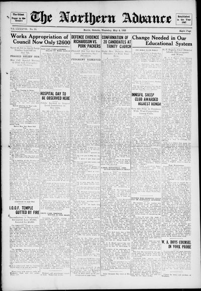 Northern Advance, 4 May 1933