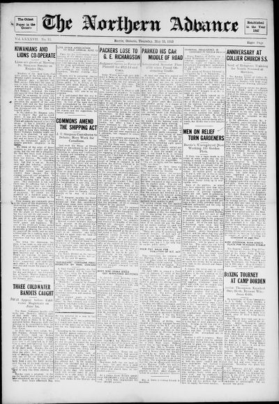 Northern Advance, 25 May 1933