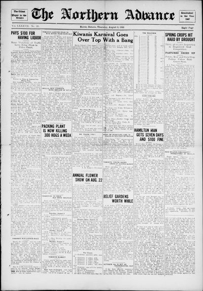 Northern Advance, 3 Aug 1933