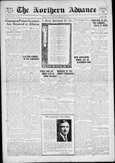 Northern Advance, 21 Dec 1933