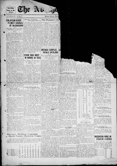 Northern Advance, 4 Jan 1934