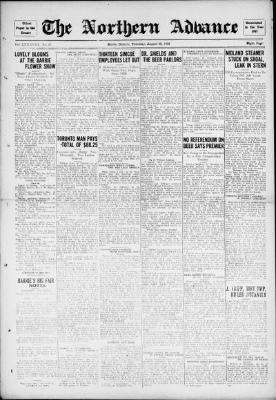 Northern Advance, 30 Aug 1934