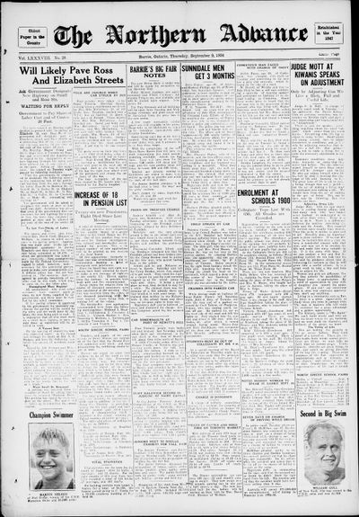 Northern Advance, 6 Sep 1934